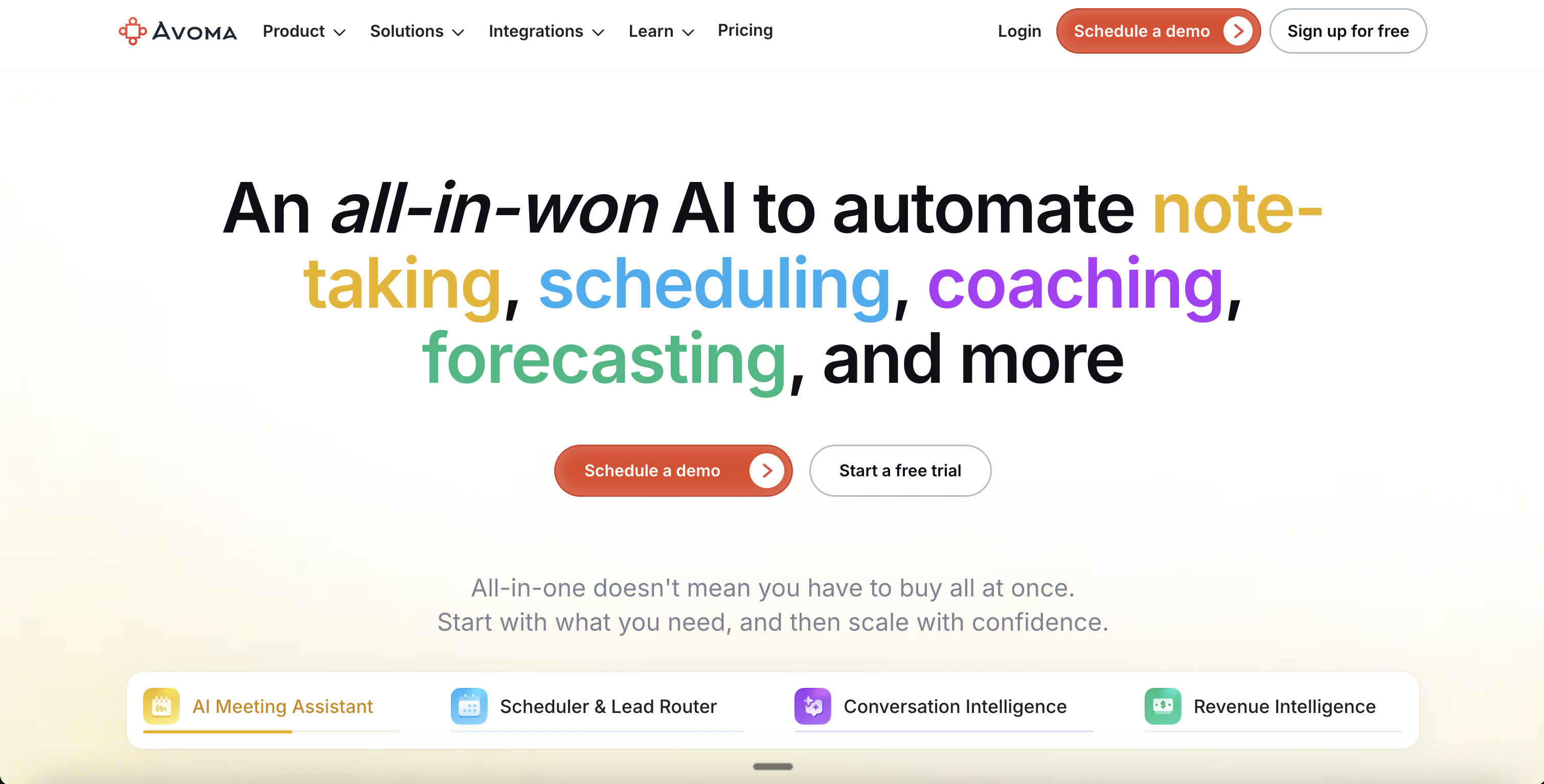Avoma screenshot